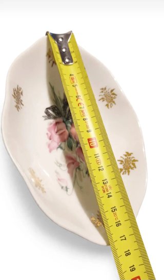 Set 3 Platos Porcelana Limoges Flores Doradas
