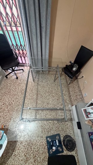 Mesa de cristal para 4-6 personas