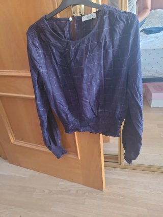 Camisa Mango Cuadros Manga Larga