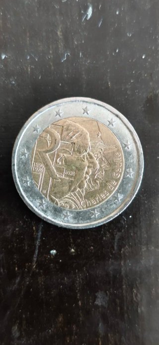 Moneda 2€ Conmemorativa Charles de gaulle