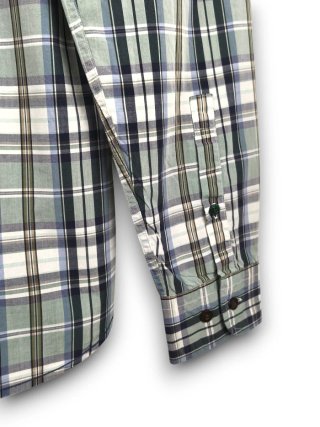 Camisa De Cuadros Manga Larga "Lacoste" Talla S