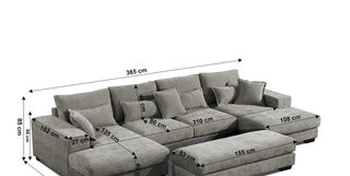 Sofá Chaise Longue Beige Convertible