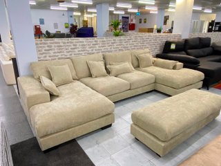 Sofá Chaise Longue Beige Convertible