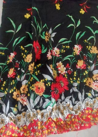 Vestitino nero fantasia floreale taglia xl/xxl