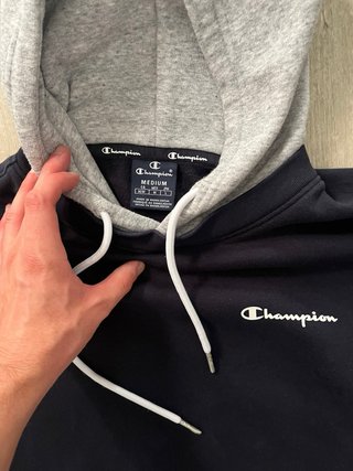 Sudadera Champion Negra y Gris