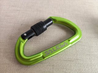 Arnés de escalada con mosquetón
