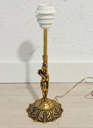 Lámpara Antigua Costumbrista Bronce