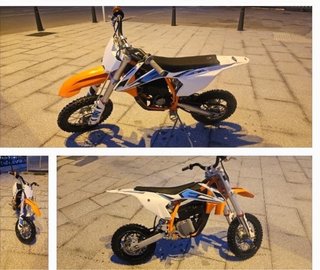 Moto Infantil/Motocross Naranja y Blanca