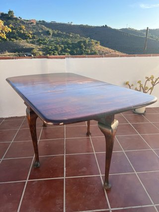 Mesa Abatible Madera Maciza Antigua
