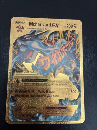 Carta Pokémon Mega Charizard EX Dorada