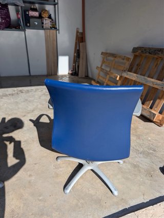 Sillas de salón/estética azul y plateado