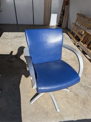 Sillas de salón/estética azul y plateado