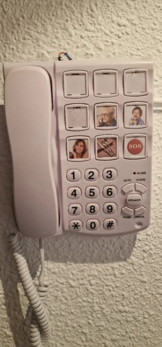 Teléfono fijo con memoria de fotos