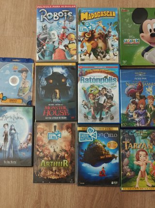 Lote 12 Películas Infantiles DVD 3 euros la unidad