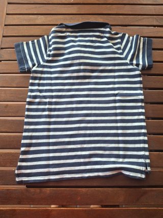 Polo Lefties niño rayas azul marino y blanco