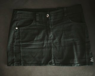Minifalda negra denim Talla S
