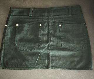 Minifalda negra denim Talla S