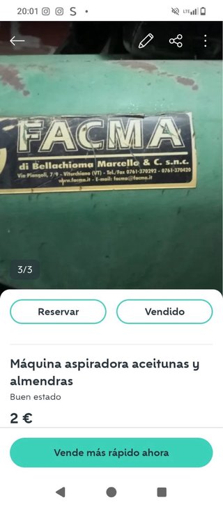 Aspiradora móvil aceitunas tractor