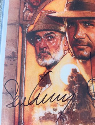 Póster Indiana Jones Firmado Ford y Connery