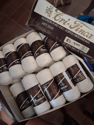 19 Ovillos Hilo Algodón Egipcio Mercerizado