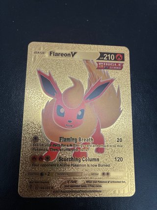 Carta Pokémon Flareon V Dorada
