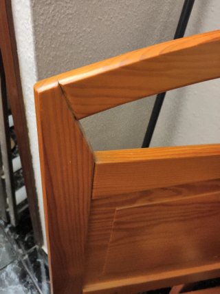 Cabecero de madera provenzal. Cama completa 90cm