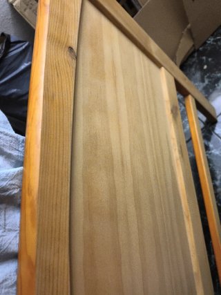 Cabecero de madera provenzal. Cama completa 90cm