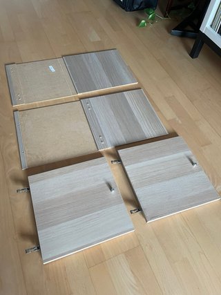 Pack de 2 puertas Kallax efecto roble