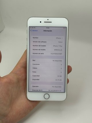 iPhone 7 Plus Plata 100% Batería