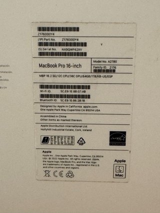 MacBook Pro 16” 2019 space gray