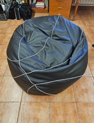Puff Gigante Negro 110cm Sin Usar