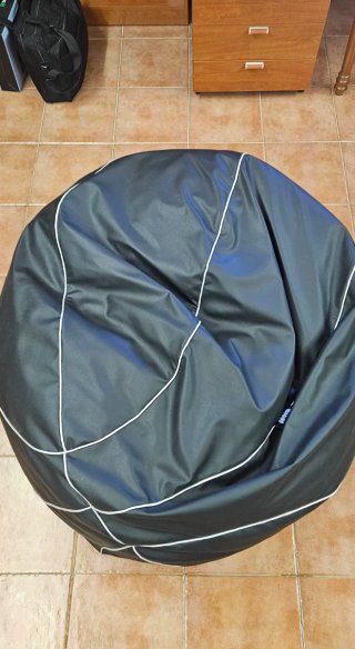 Puff Gigante Negro 110cm Sin Usar
