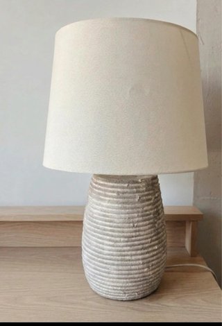 Lámpara de mesa Zara Home Beige/Gris