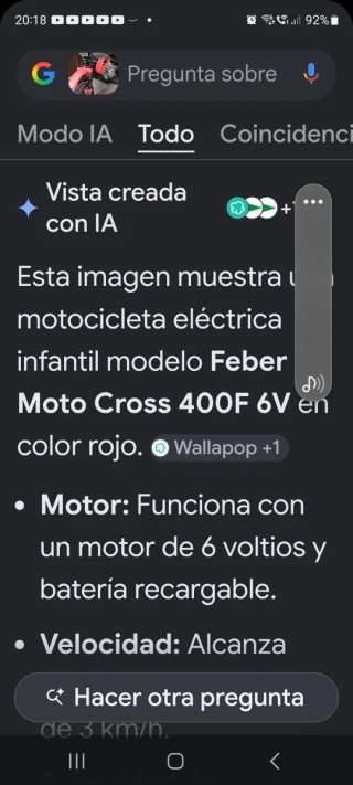 Moto infantil Feber roja y negra no tiene cargador