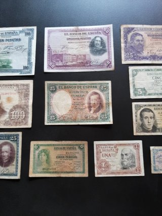 LOTE BILLETES DE ESPAÑA CIRCULADOS