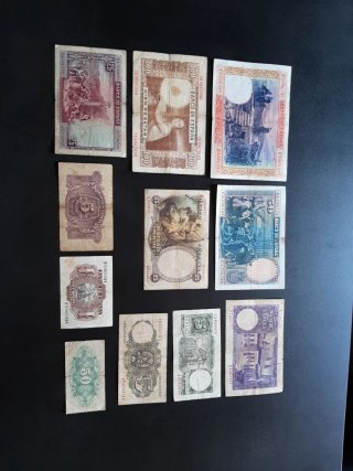LOTE BILLETES DE ESPAÑA CIRCULADOS