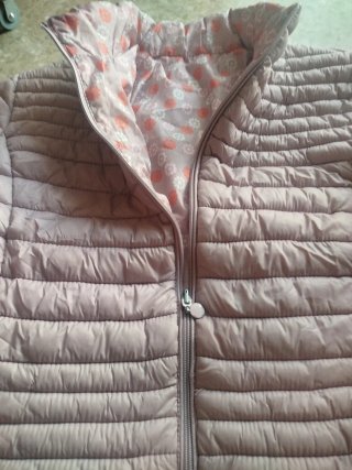 Chaqueta acolchada señora rosa reversible