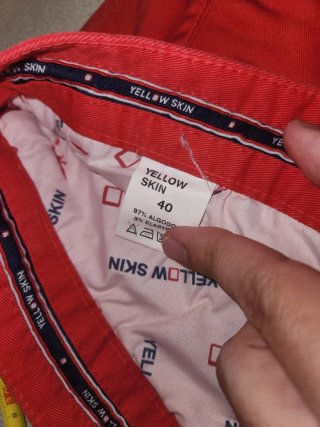 Pantalones Chinos Yelow Skin Rojo Talla 40