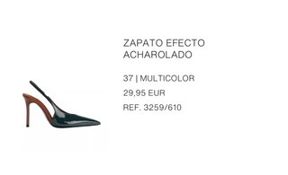 Zapatos de tacón fino Zara gris azulado