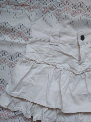 Falda Bershka volantes blanca Talla XS