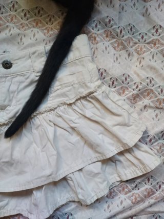 Falda Bershka volantes blanca Talla XS