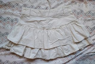 Falda Bershka volantes blanca Talla XS
