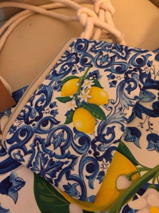 Borsa mare Violina con pochette limoni