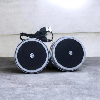 Altavoz Bluetooth Gris y Plateado