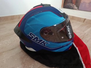 Casco Moto SMK TYPHOON Azul