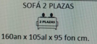 Sofá 2 plazas gris impecable