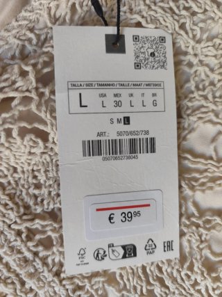 Zara falda midi asimétrica de crochet talla L
