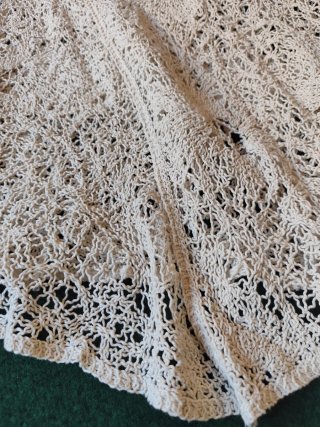 Zara falda midi asimétrica de crochet talla L