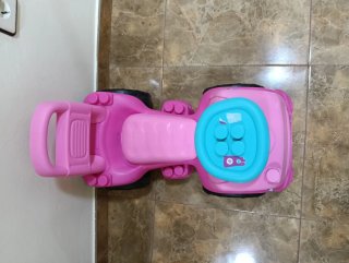 Correpasillos rosa con bloques