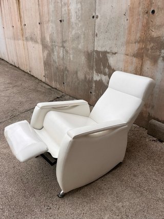 2 Sillones Polipiel Blancos Abatibles